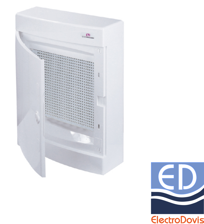 TABLOU MULTIMEDIA aplicat IP40 ECT 2x12 ECT24MEDIAPO 361x287x112mm ETI 001100212