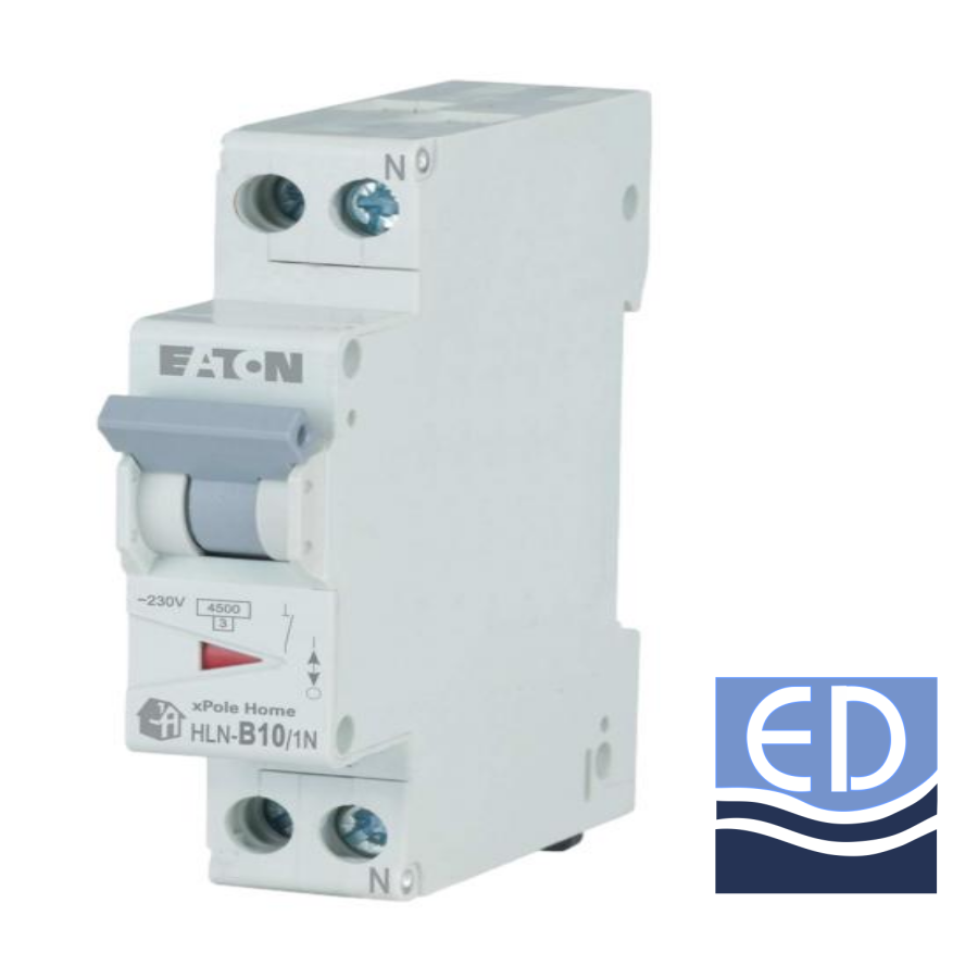Întrerupător automat F+N HLN curba B 10A 4.5kA Eaton 501049