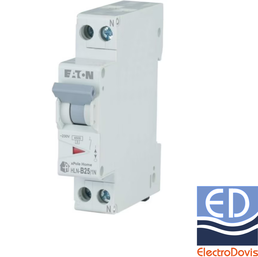 Întrerupător automat F+N HLN curba B 25A 4.5kA Eaton 501053