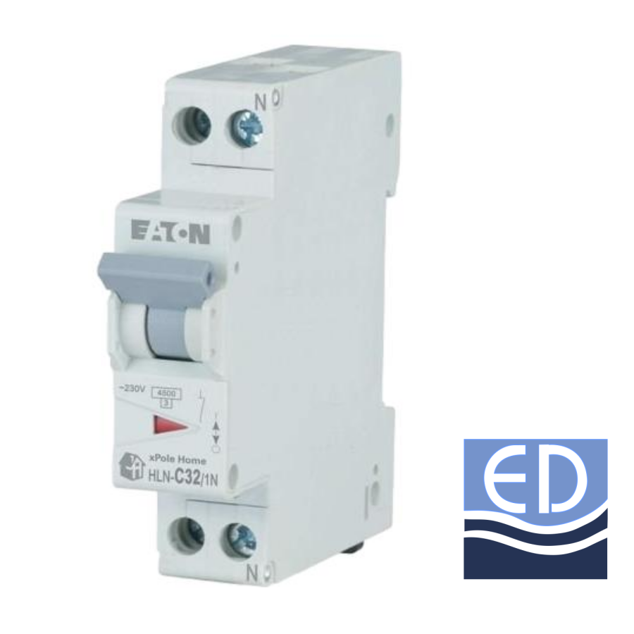 Întrerupător automat F+N HLN curba C 32A 4.5kA Eaton 501064