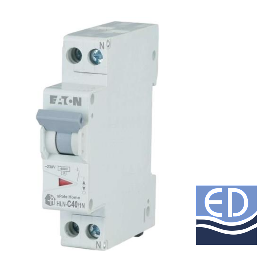 Întrerupător automat F+N HLN curba C 40A 4.5kA Eaton 501065