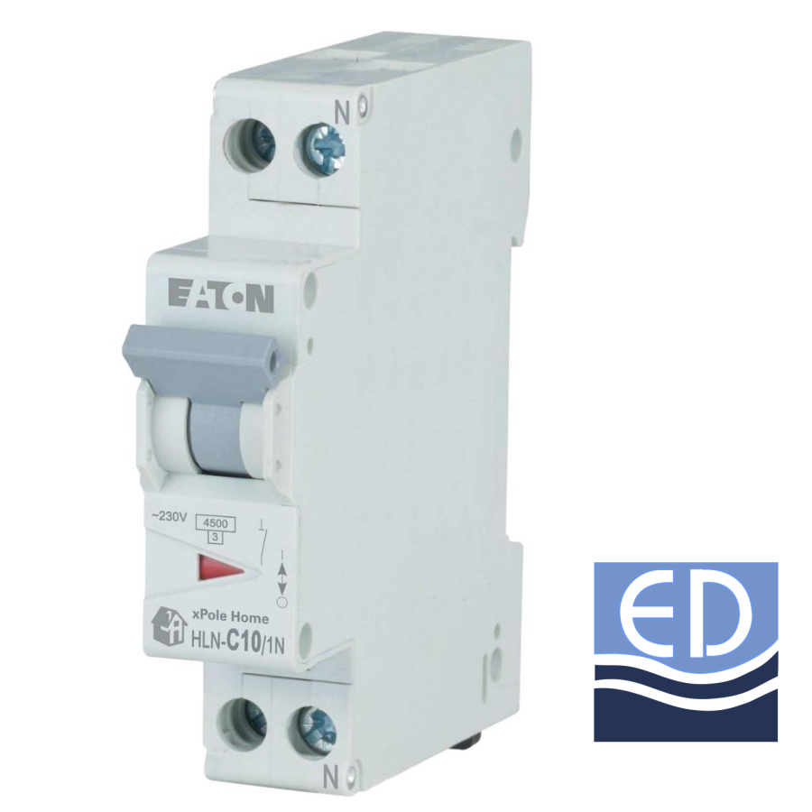 Întrerupător automat F+N HLN curba C 10A 4.5kA Eaton 501059