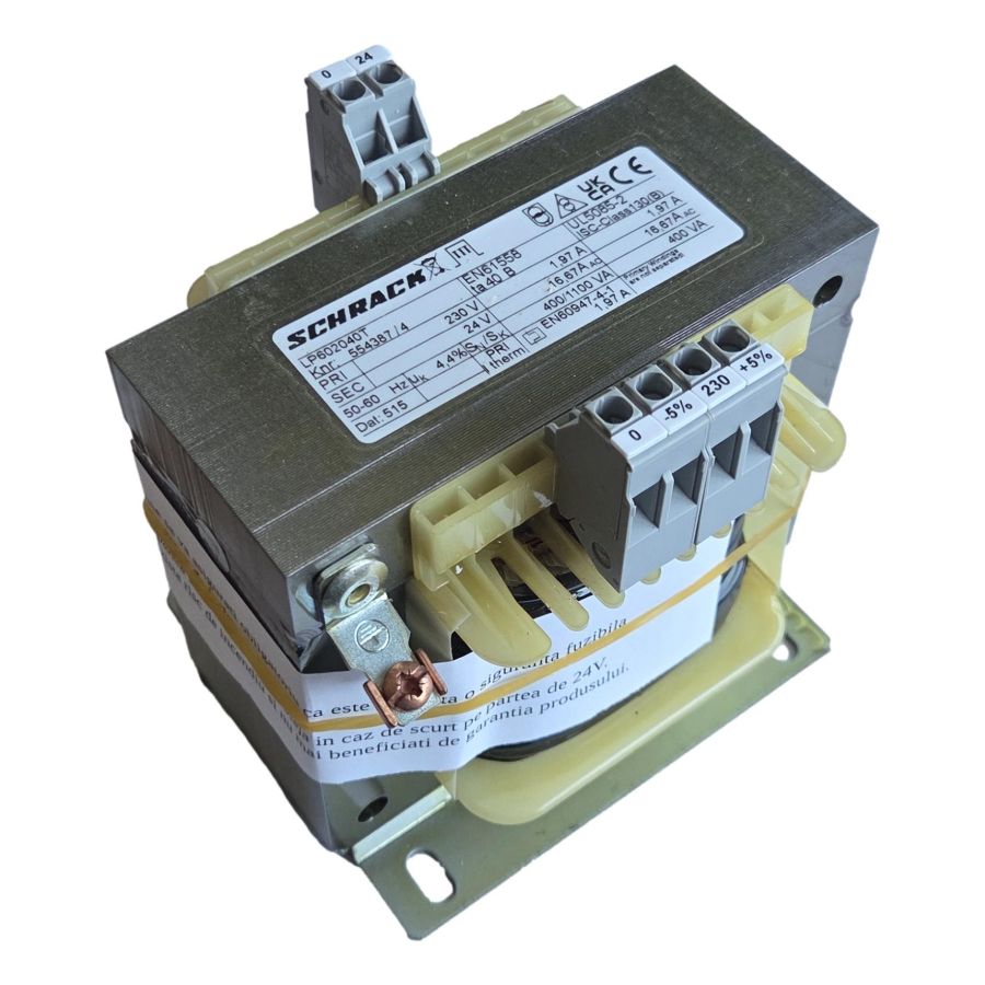 TRANSF 400VA/230V/24V SCHRACK LP602040T