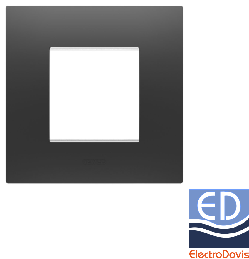 PLACA 2P Ego Chorus Negru Satinat patrata GW16022DB