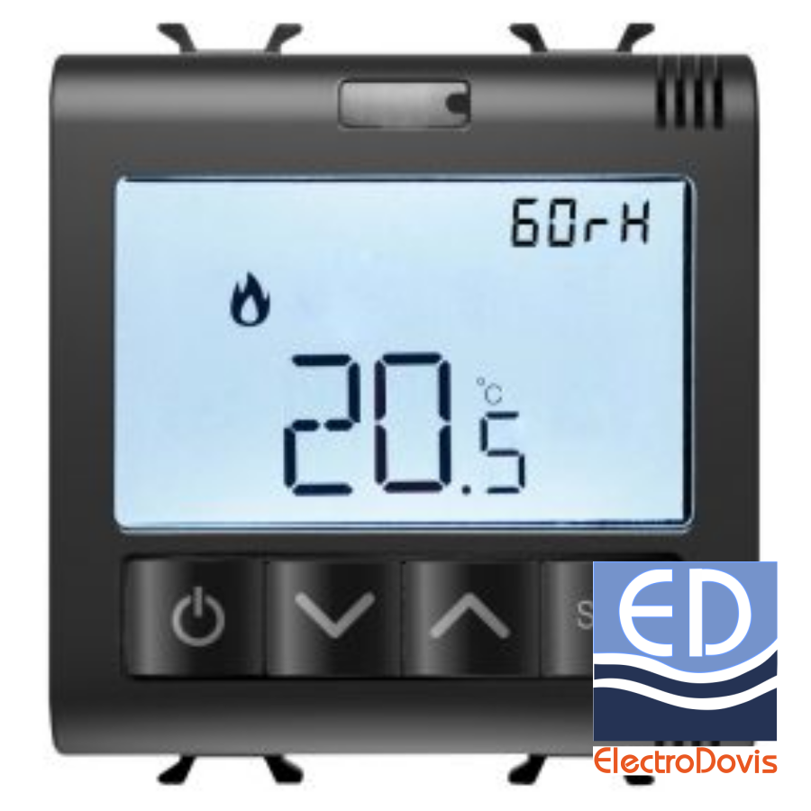 SMART TERMOSTAT 2M NEGRU 1NO/NC 5A 240V GW12709