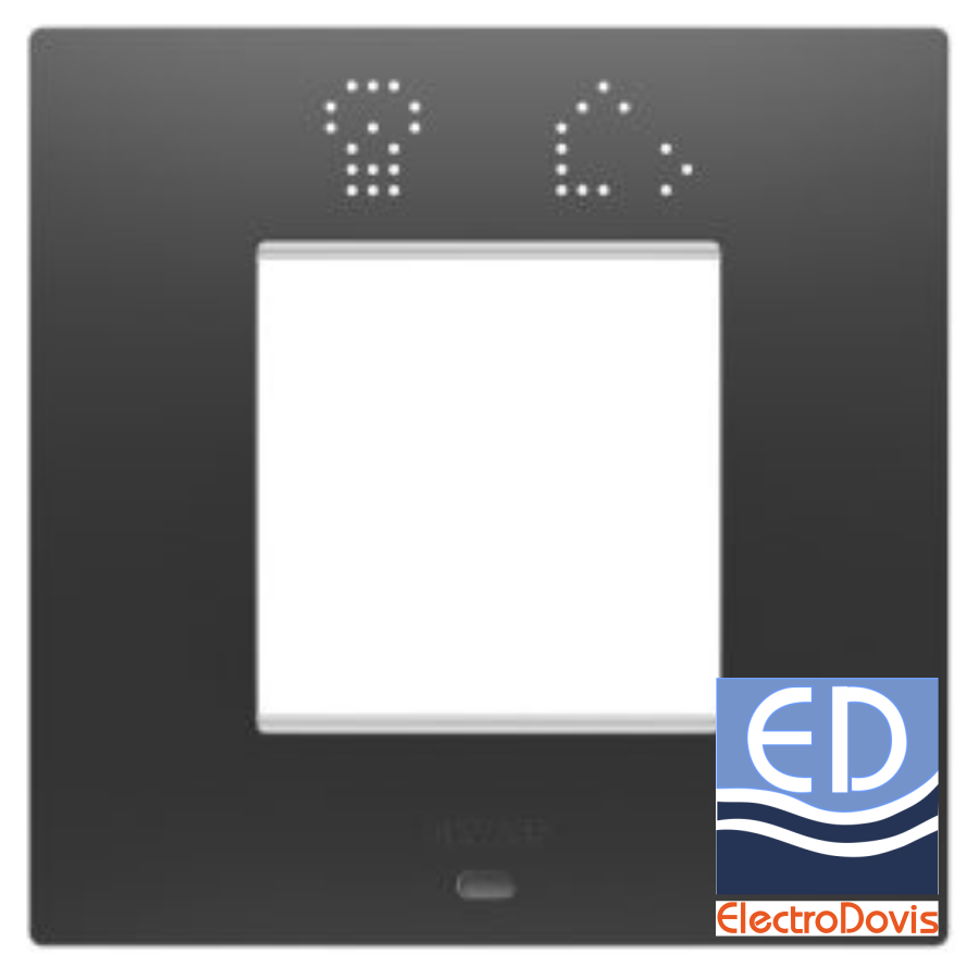 SMART PLACA 2P Ego Chorus Negru Satinat patrata GW16022SDB