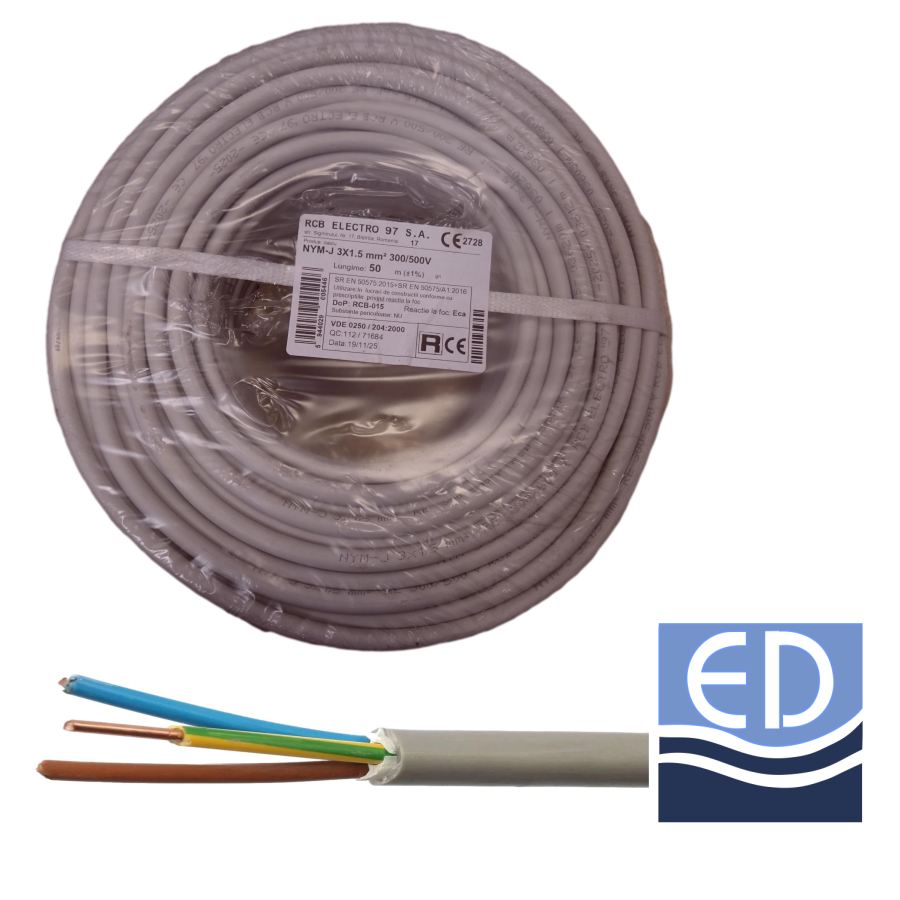 NYM-J 3x1,5 RCB rola 50m