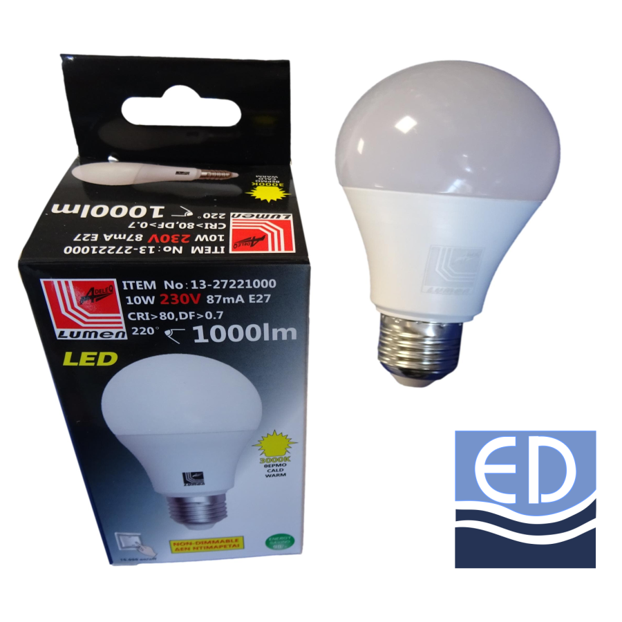 BEC LED 10W 230V E27 lumină caldă 13-27221000 Lumen 1000lm