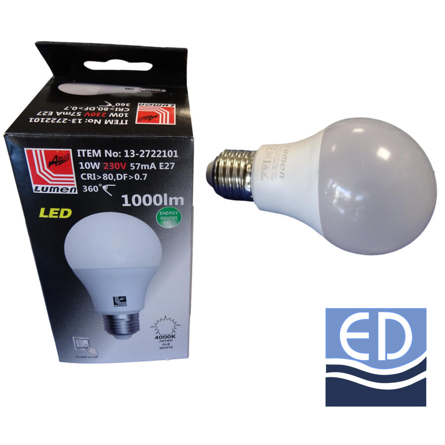 BEC LED 10W 230V E27 lumină zilei 13-2722101 Lumen 1000lm