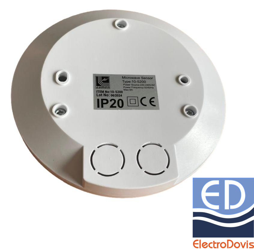 SENZOR DE MISCARE 360* cu microunde tavan IP20 8A 8m 10-5200 Lumen