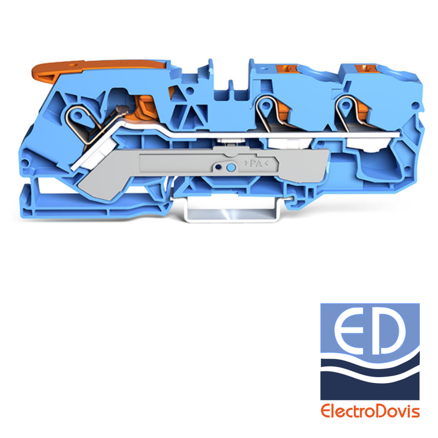 CLEMA SINA DIN 10mmp albastra WAGO 2110-5304 push-in+levier