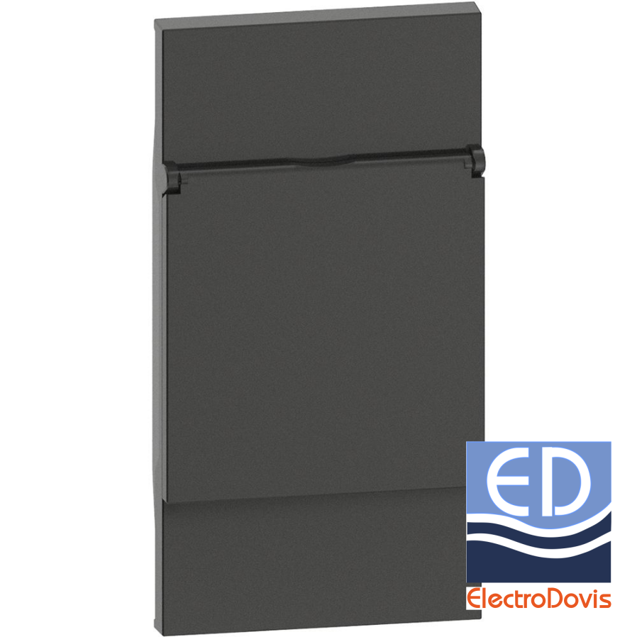 PLACA 2P priza cu capac FR/GER NEAGRA Living Now KG04P
