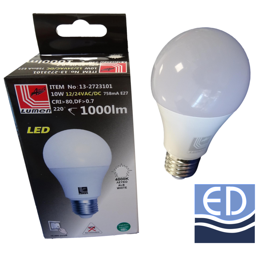 BEC LED 10W 12V/24V AC/DC E27 13-2723101 DBL lumina zilei 4000k