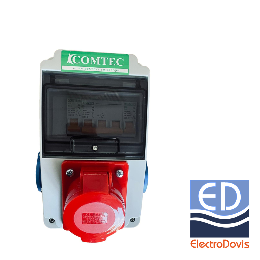 ORGANIZARE SANTIER echipata 2xSchuko+5P32A IP44 Comtec