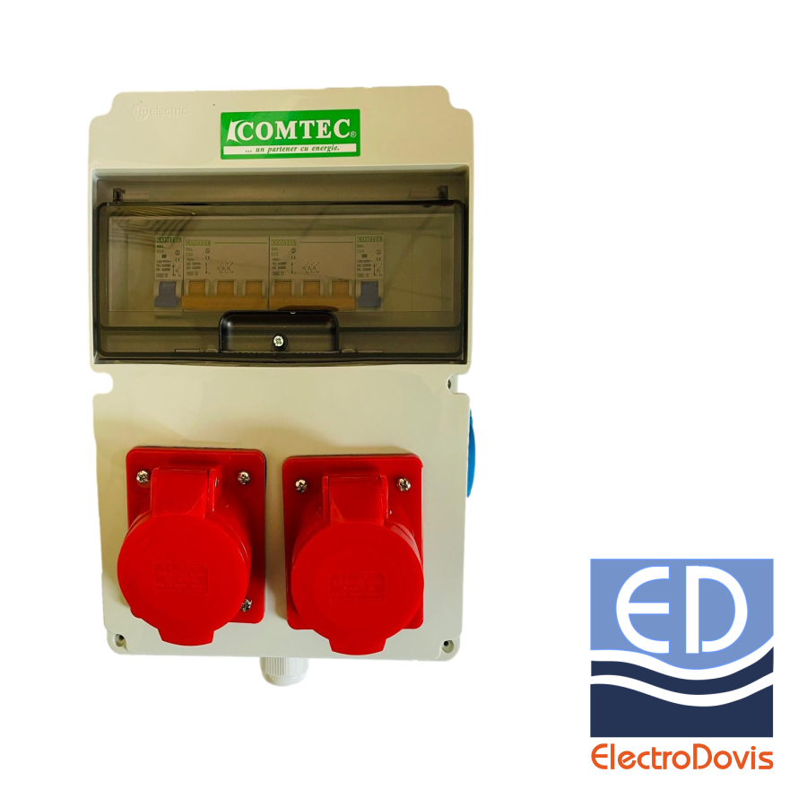 ORGANIZARE SANTIER echipata 2xSchuko+2x5P32A IP44 Comtec