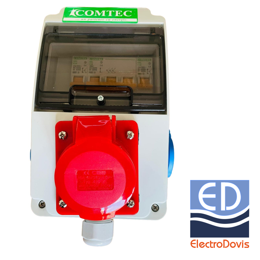 ORGANIZARE SANTIER echipata 2xSchuko+5P16A IP44 Comtec