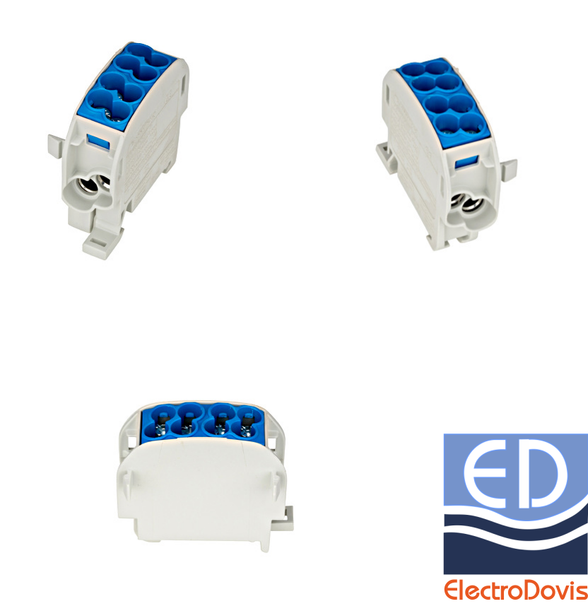 CLEMA DERIVATIE 25mmp Cu-Al 1P albastra (bloc barete) IKA26120 Schrack