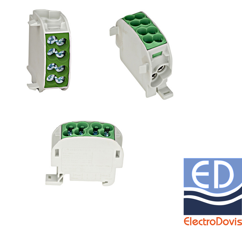 CLEMA DERIVATIE 25mmp Cu-Al 1P verde/galben (bloc barete) IKA26130 Schrack