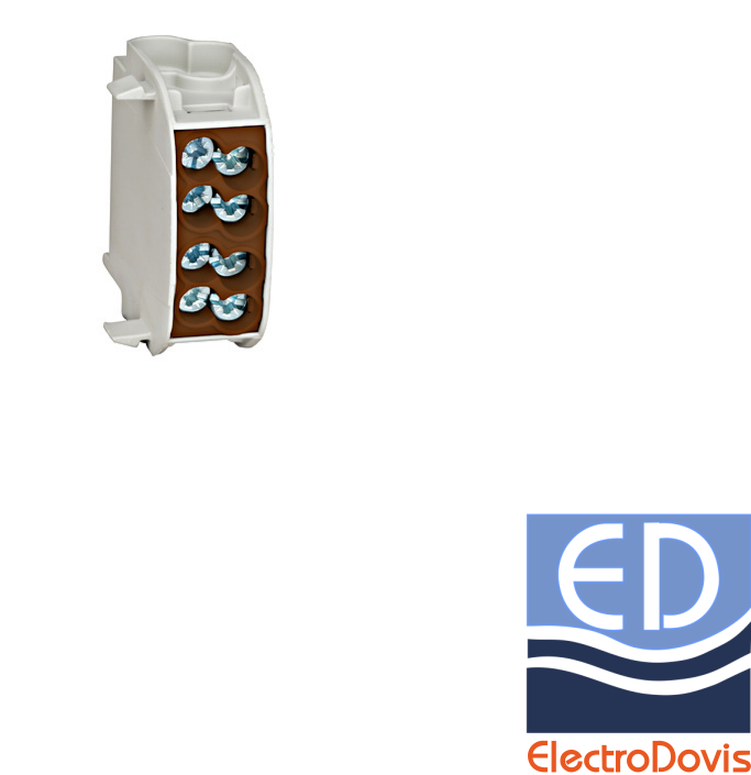 CLEMA DERIVATIE 25mmp Cu-Al 1P maro (bloc barete) IKA26140 Schrack