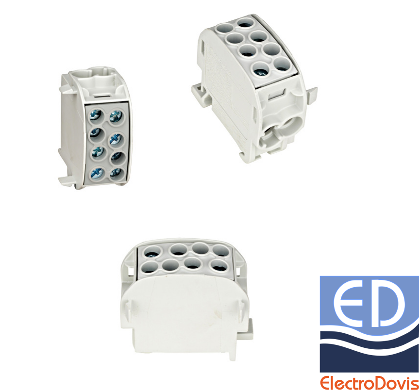 CLEMA DERIVATIE 35mmp Cu-Al 1P gri (bloc barete) IKA26210 Schrack