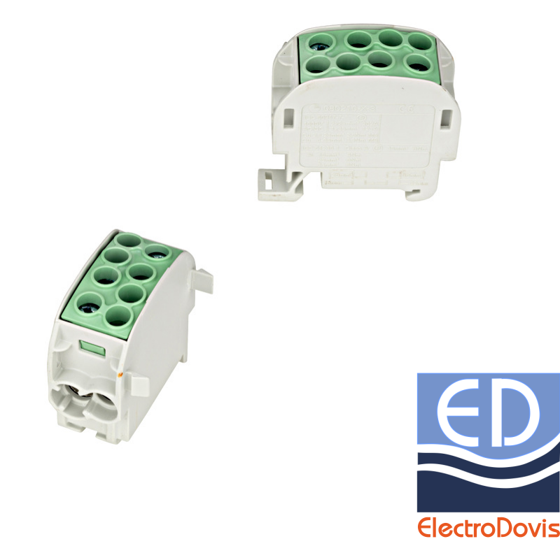 CLEMA DERIVATIE 35mmp Cu-Al 1P verde/galben (bloc barete) IKA26230 Schrack