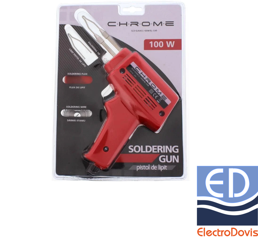 PISTOL LIPIT 100W in blister Chrome