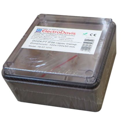 DOZA 100X100X50 pentru IP56 capac transparent TBX
