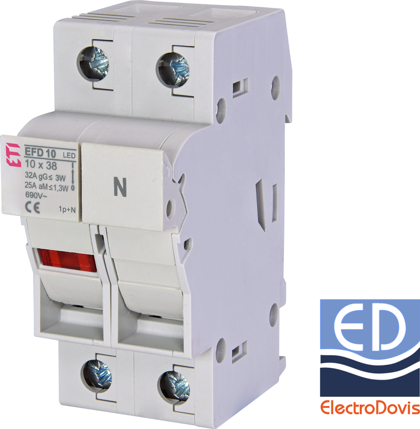 SEPARATOR FUZIBILI 10x38 1P+N cu led 32A maxim EFD10 ETI 2540012