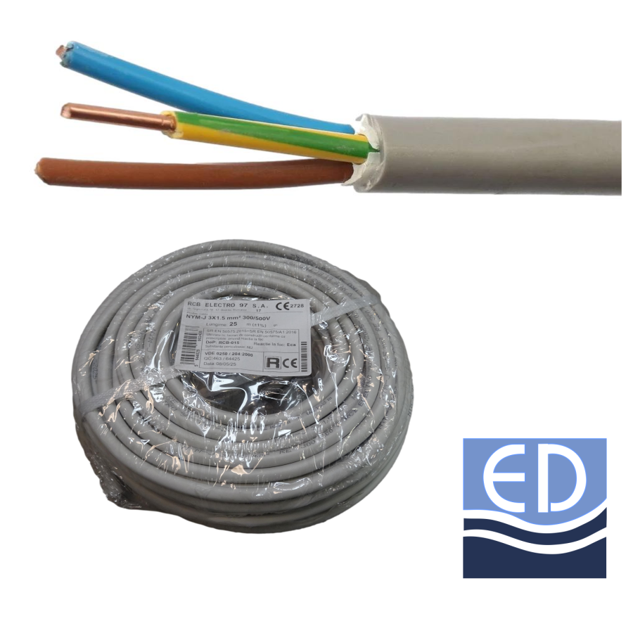 NYM-J 3X1,5 RCB rola 25m