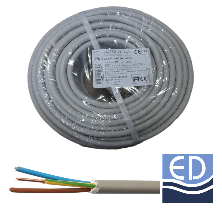 NYM-J 3X2,5 RCB rola 25m