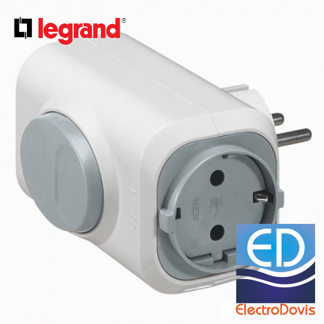 ADAPTOR PRIZA 2 IESIRI BUTON EXTR.50665 Legrand