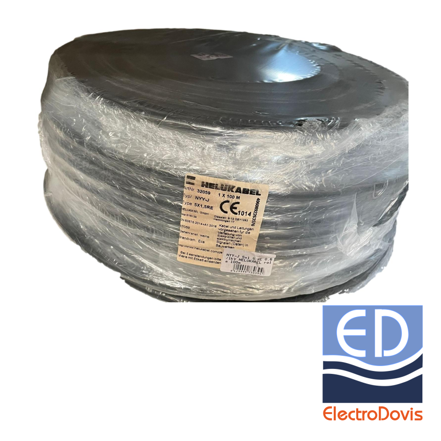 NYY-J 5x1,5 RE 0,6/1kV HELUKABEL rola 100m
