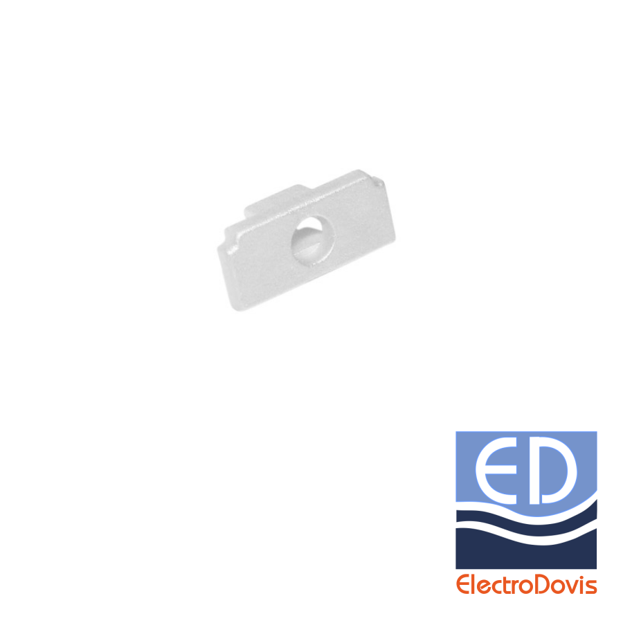 CAPAC TERMINAL cu gaura pentru profil aparent ALB 30-05530
