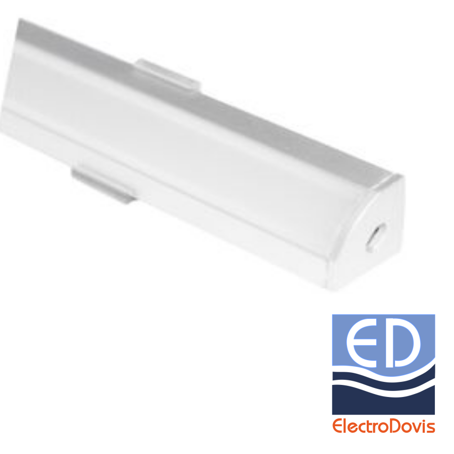 PROFIL ALUMINIU colt pentru banda led maxim 12mm 2m ALB 30-057020