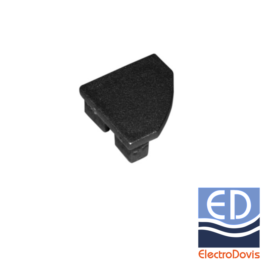 CAPAC TERMINAL pentru profil colt aparent NEGRU 30-05741