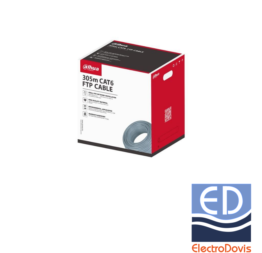 CABLU FTP RIGID cat.6 gri DAHUA