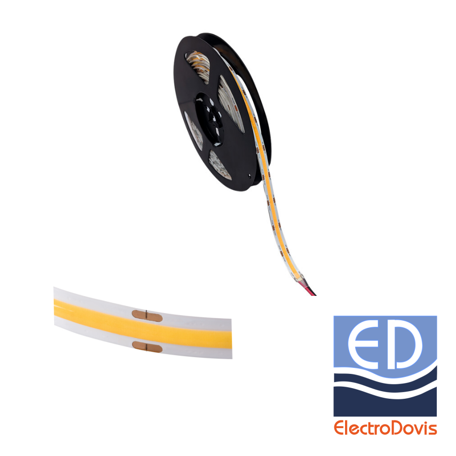 BANDA LED LCOB 12V IP20 10W/m lumină zilei 4000k 5m 1000lm/m 37231 KANLUX
