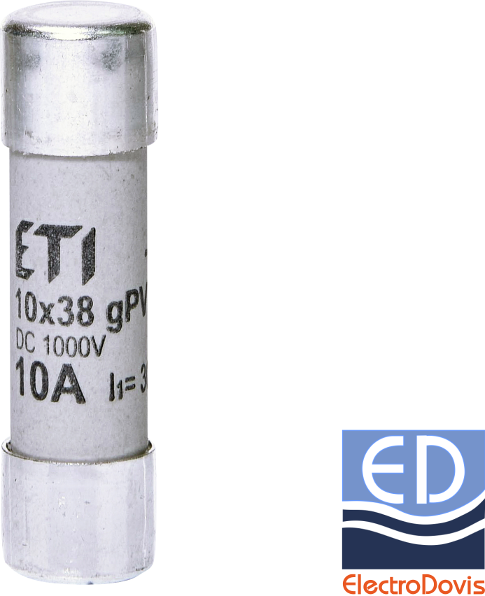 PATRON fuzibil CILINDRIC CH10x38 DC 10A 1000V ETI 2625075