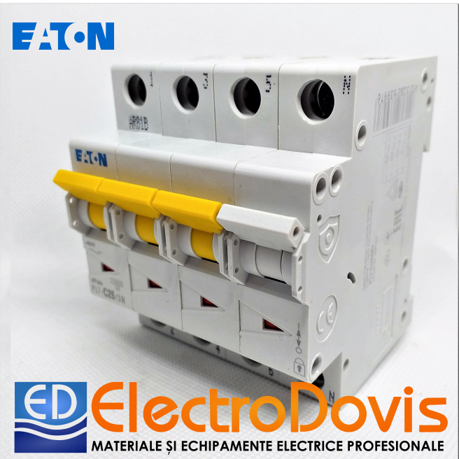 Întrerupător automat tetrapolar PL7 25A C25/3N 10kA Eaton