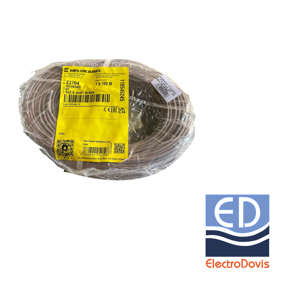 Conductor siliconic 2,5 maron SIF 180grC HELUKABEL