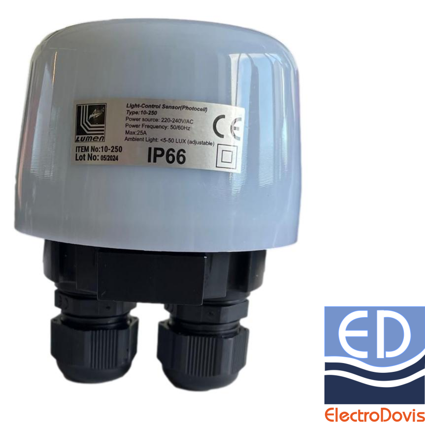 RELEU crepuscular 25A/230V IP65 cu reglaj 10-250 Lumen