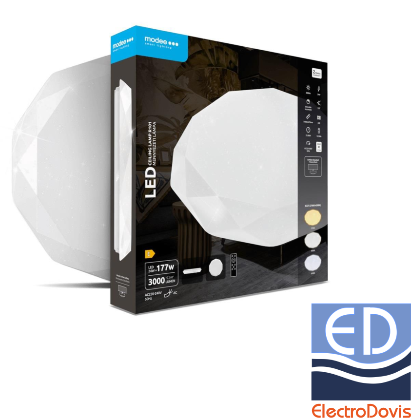 PLAFONIERA LED 24W FAGURE cu telecomanda 2700k...6000k 3000lm 40cm MODEE