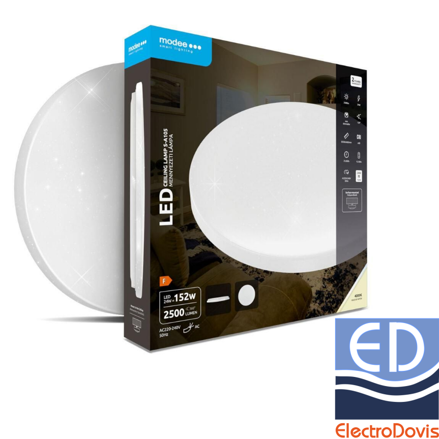 PLAFONIERA LED 24W 4000K 2500lm stelute MODEE