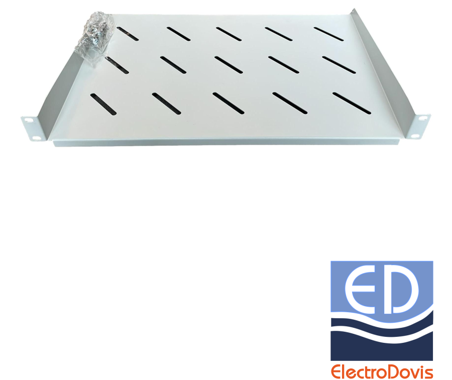 RAFT FIX 19''/1U adancime 300mm pentru rack 450mm SARCINA 30KG GRI 9801130400