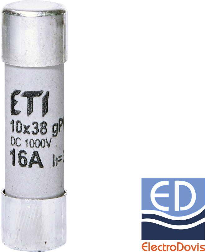 PATRON fuzibil CILINDRIC CH10x38 DC 16A 1000V ETI 2625081