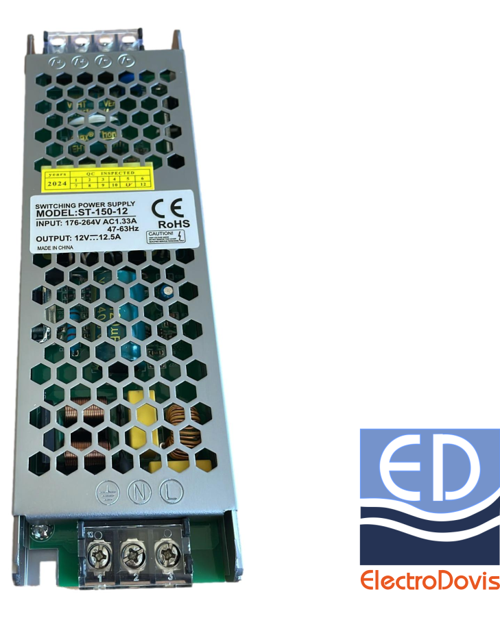 ALIMENTATOR 12.5A 12V 150W IP20 ST-150-12