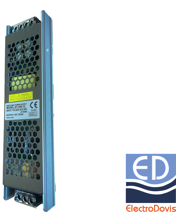 ALIMENTATOR 20.8A 12V 250W IP20 ST-250-12