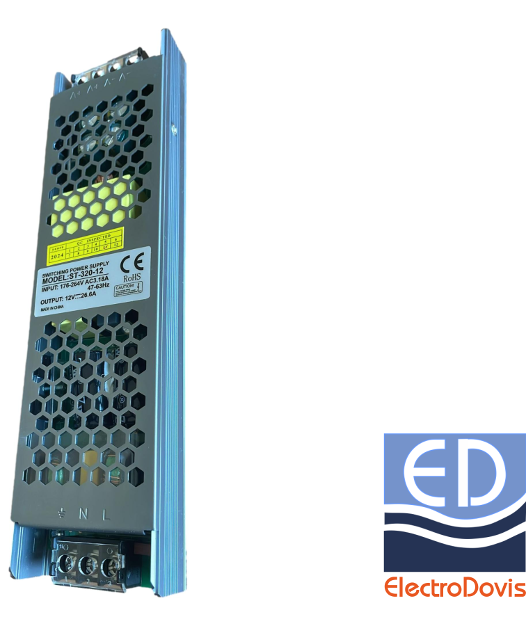 ALIMENTATOR 26.6A 12V 320W IP20 ST-320-12