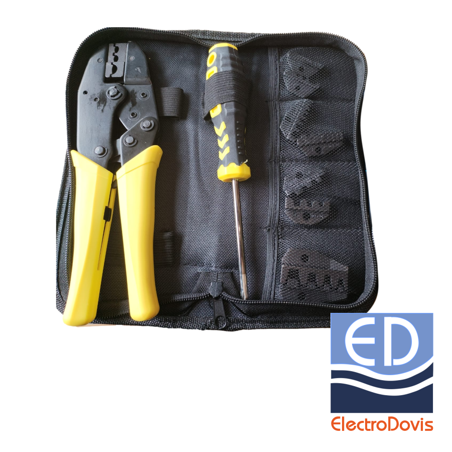 CLESTE SERTIZARE conectori izolati si neizolati 0.5-35mmp trusa 5in1 E6110