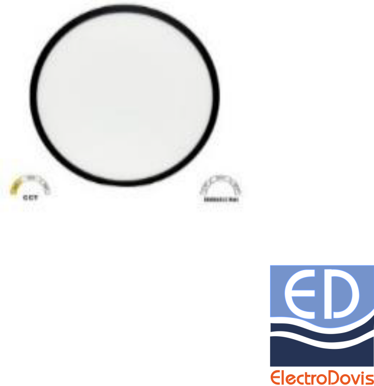 PLAFONIERA LED ROTUNDA 24W 4000k IP44 2400lm NEAGRA DBL 21-3702411